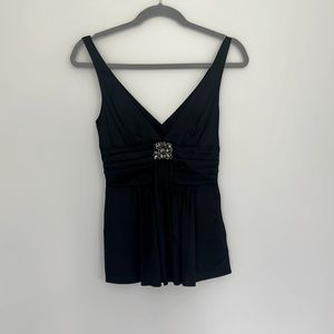bebe black silk top Size XS
